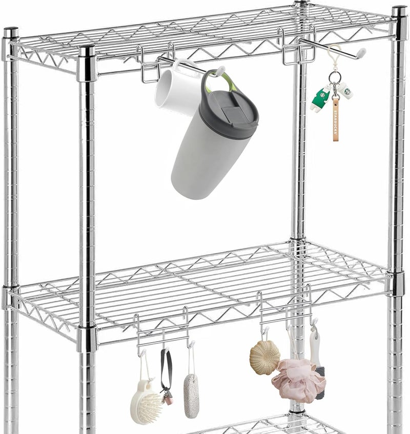 MVPower Hooks for Wire Shelving, Multi-Purpose Durable Hanging Wire Shelving Hooks with Rubber Cover for Wall Grid Panels (6 Pack) - Image 5
